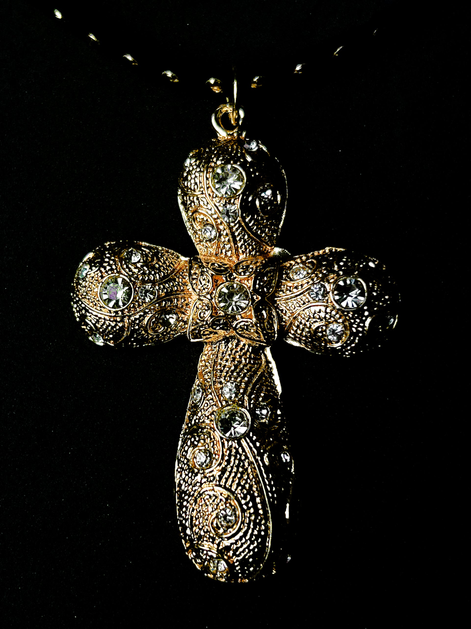 Colar Cruz Celeste - Dourado