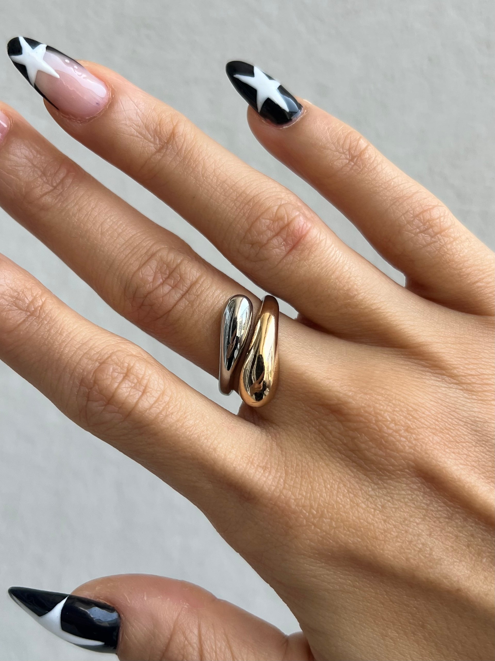 Anel Mix - Prata & Dourado