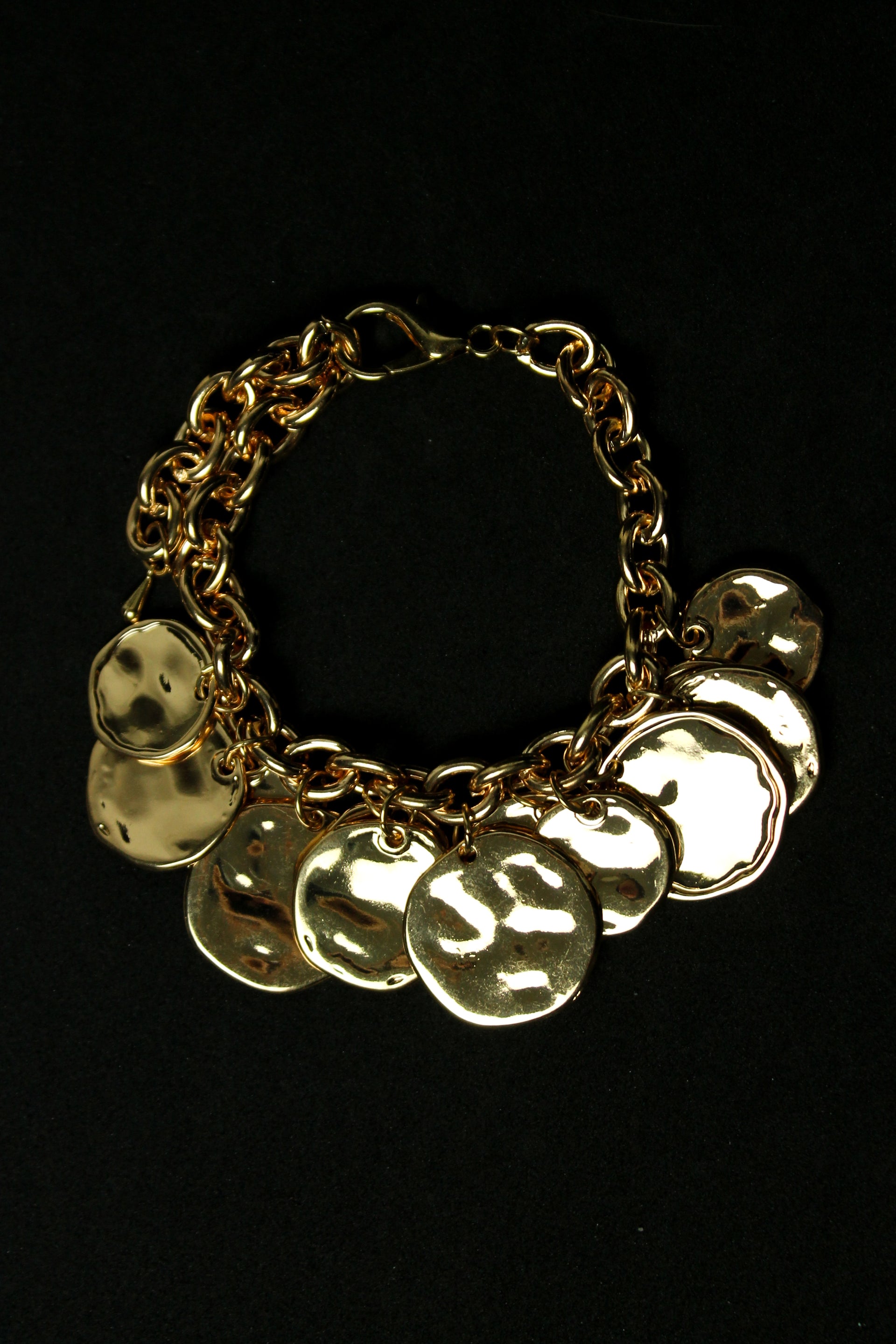 Pulseira Medalhas Folheado - Dourado