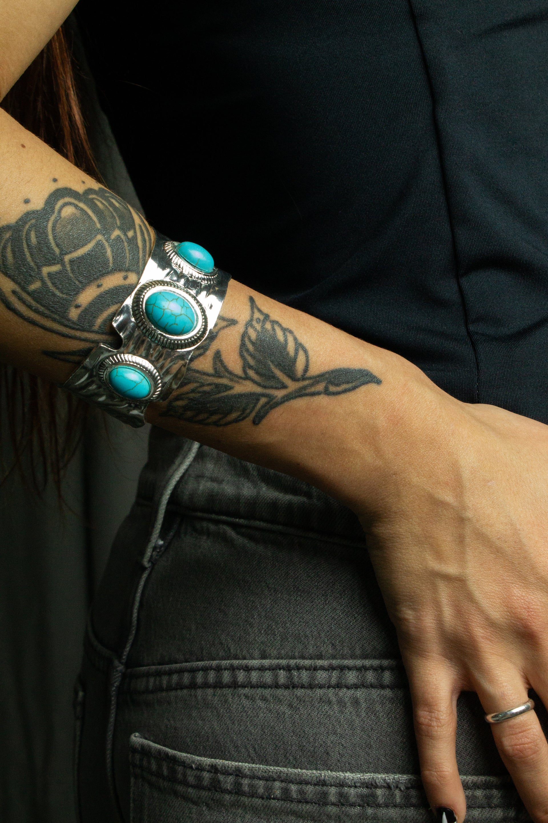 Bracelete Stones - Prata/Azul