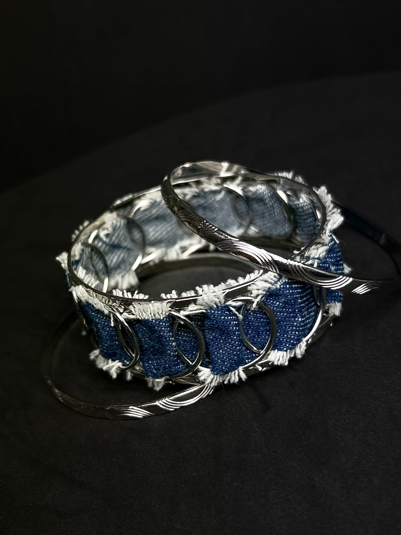 Kit Bracelete Jeans - Prata