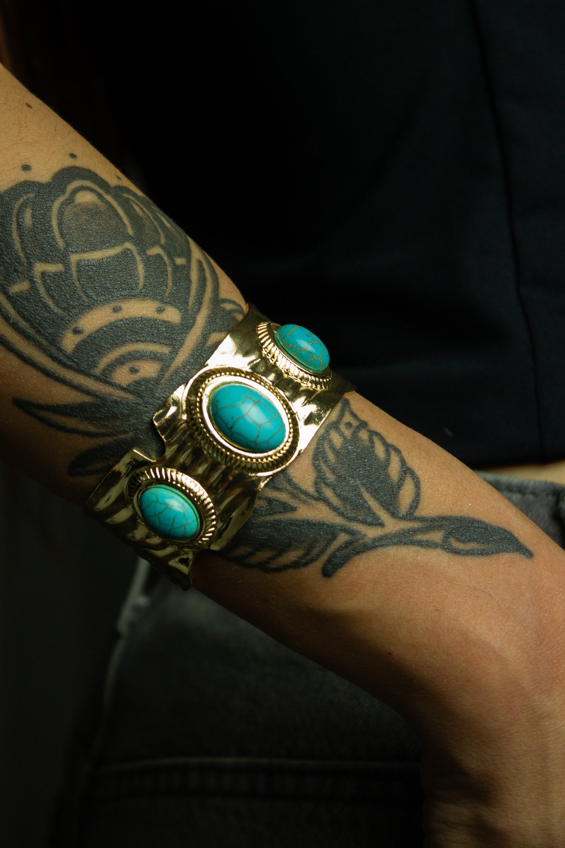 Bracelete Stones - Dourado/Azul