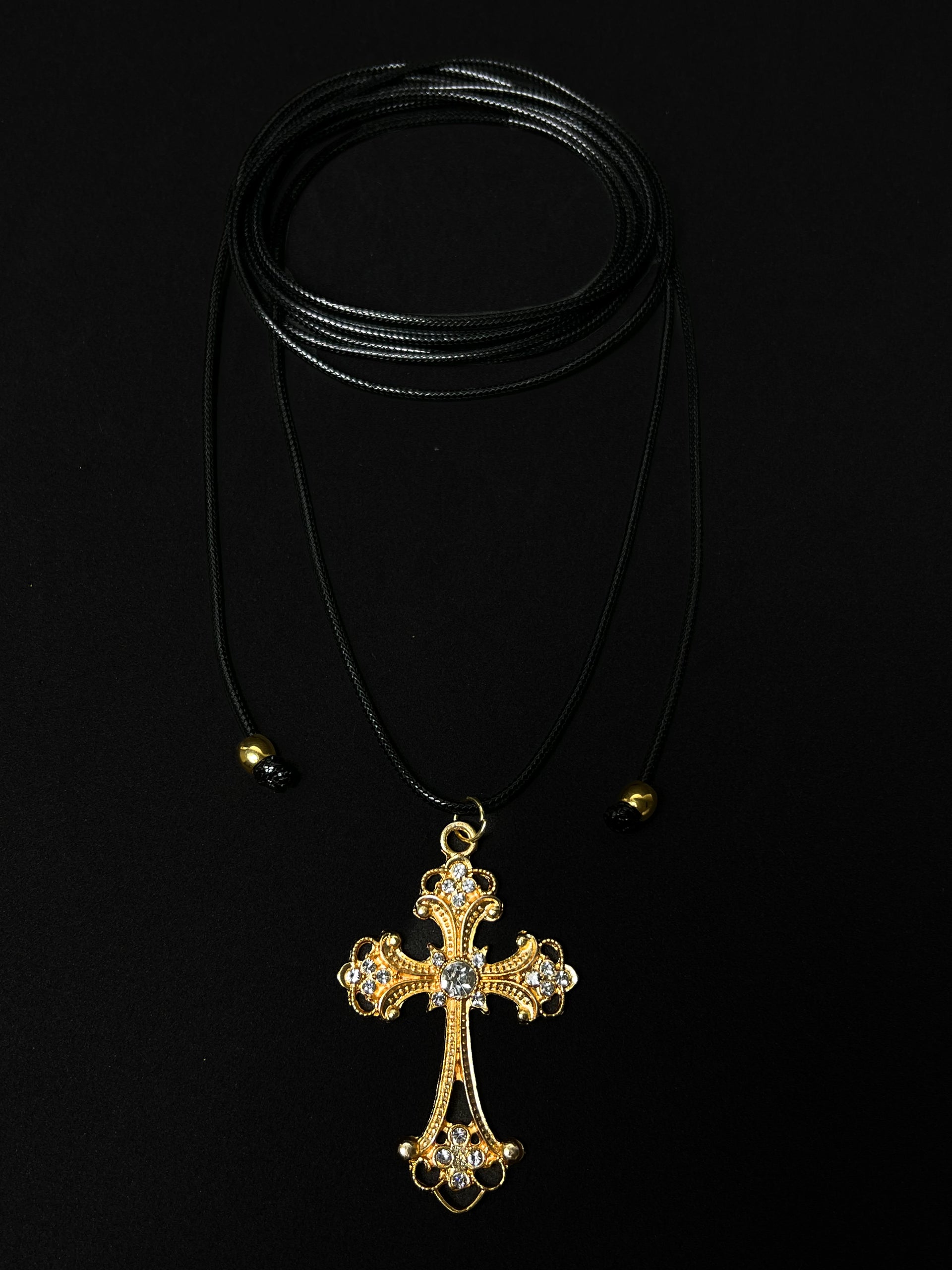 Colar Cruz Lightstone - Dourado