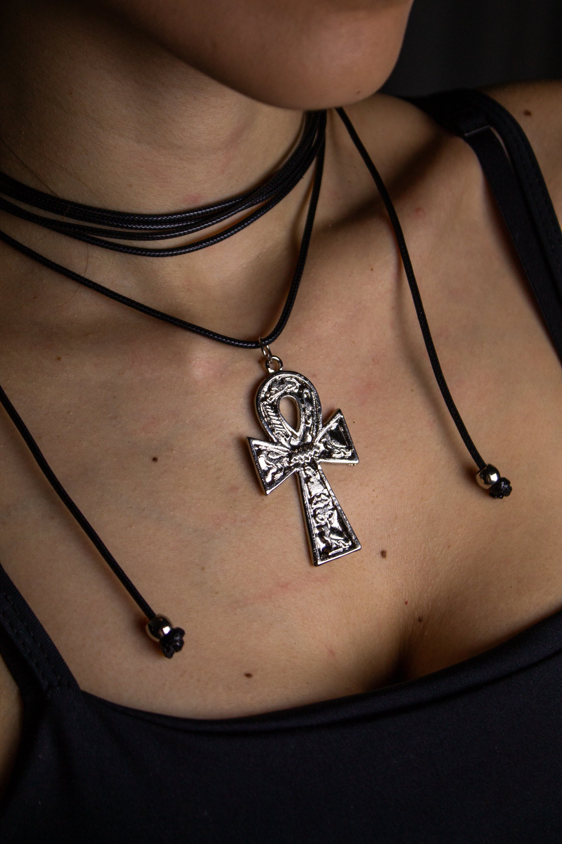 Colar Ankh - Prata