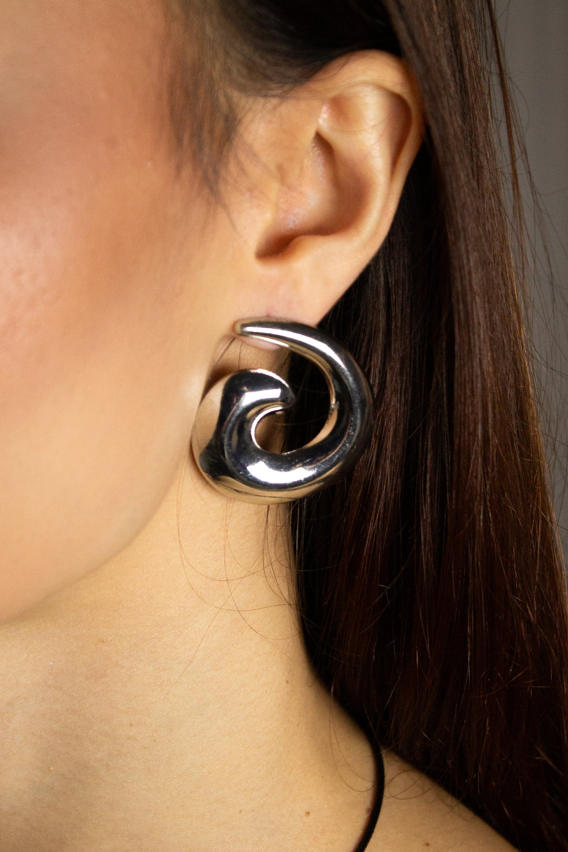 Brinco Espiral Bold - Prata