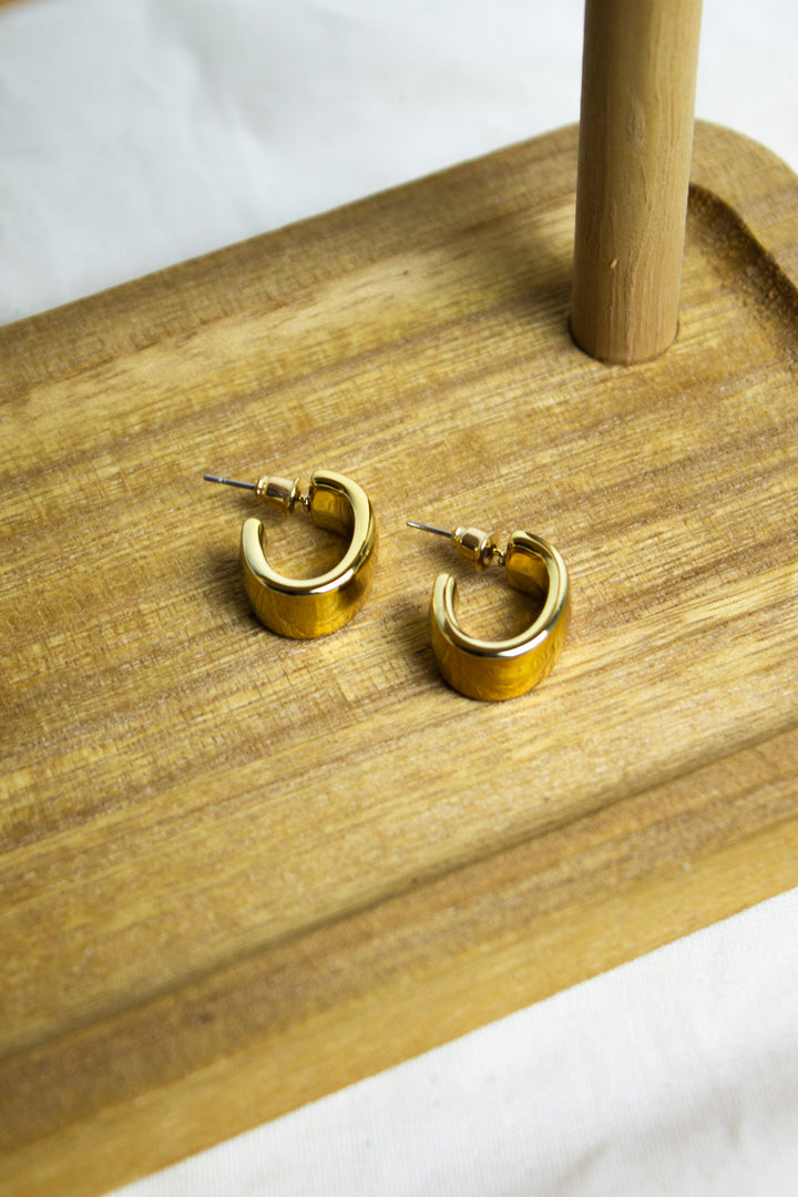 Brinco Argola Chunky Mini - Dourado