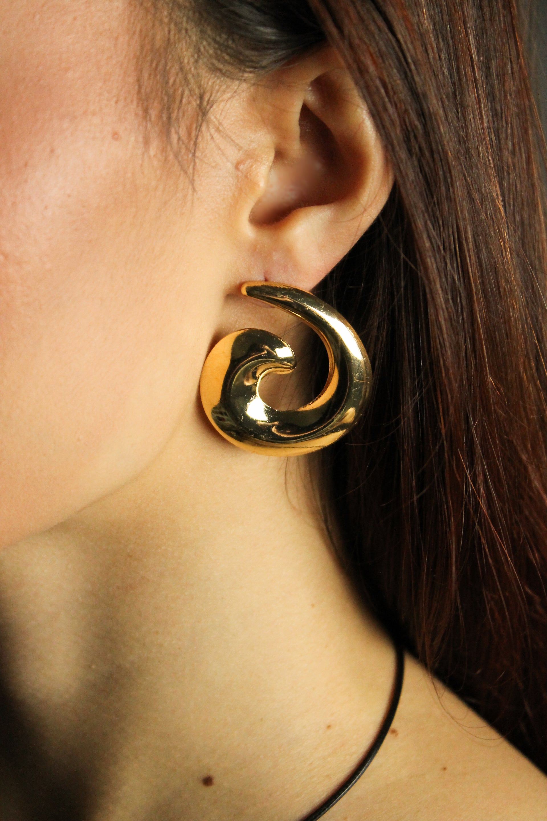 Brinco Espiral Bold - Dourado