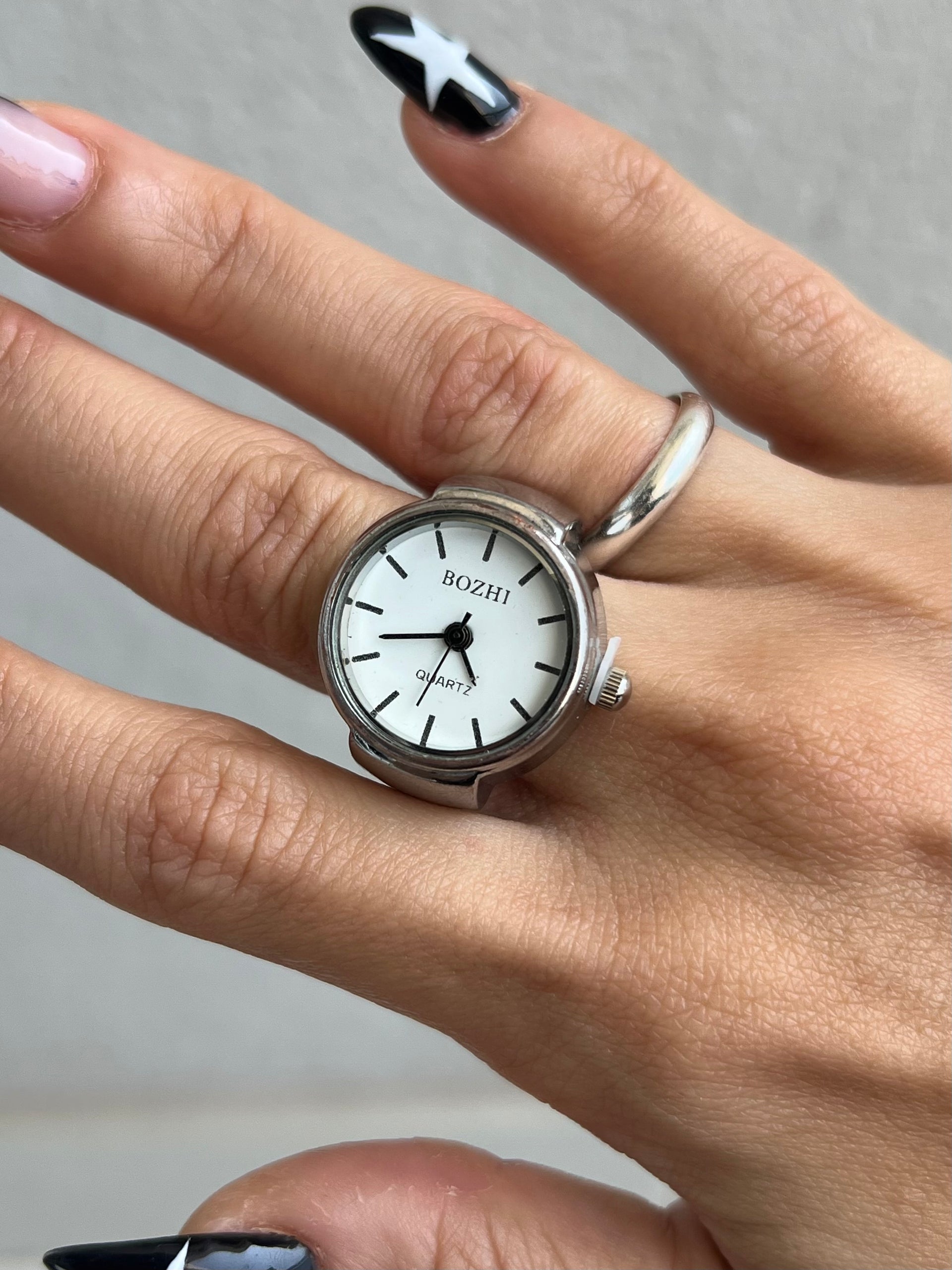 Anel Relogio - Prata