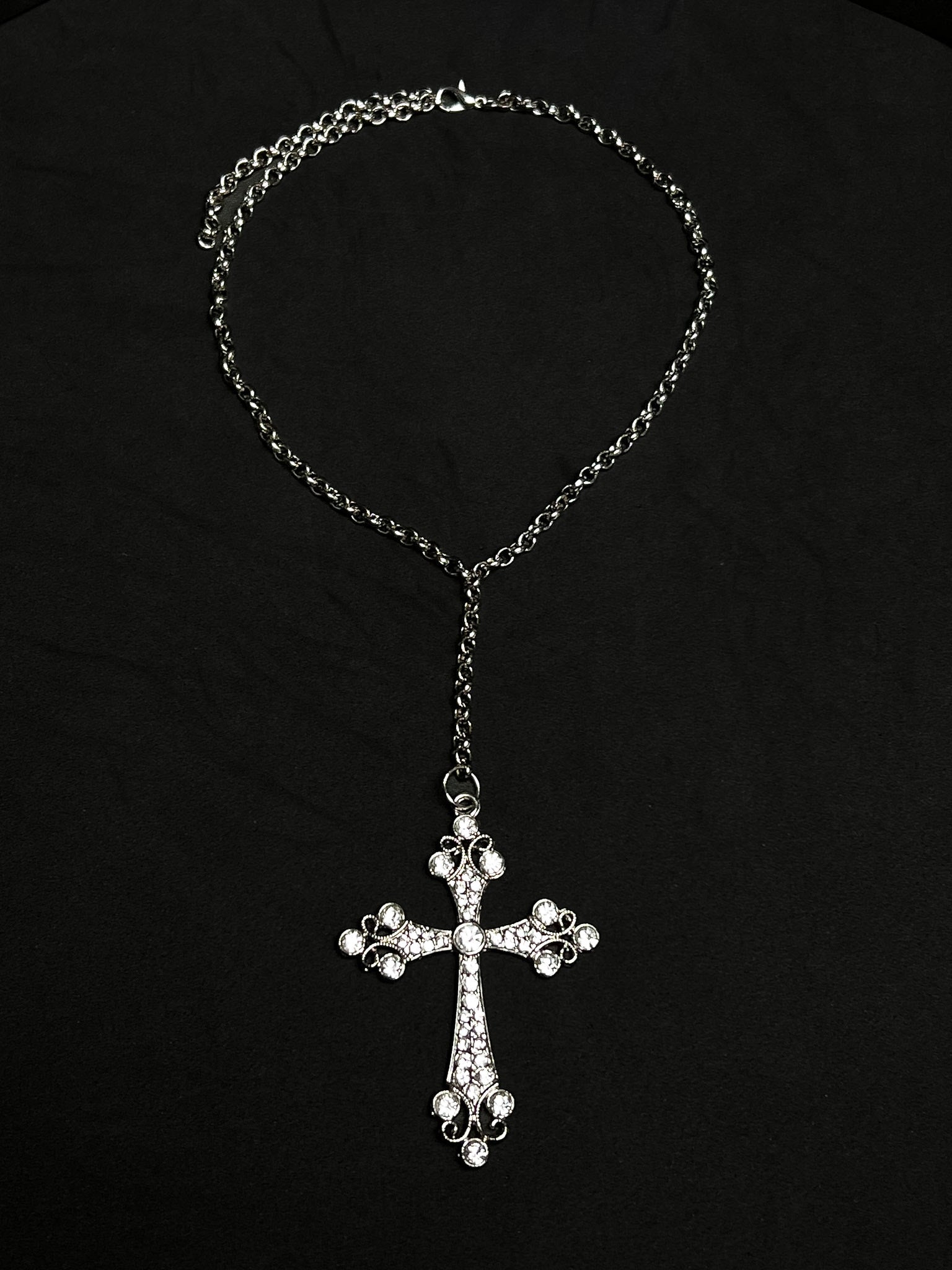 Colar Cruz Trinity - Prata