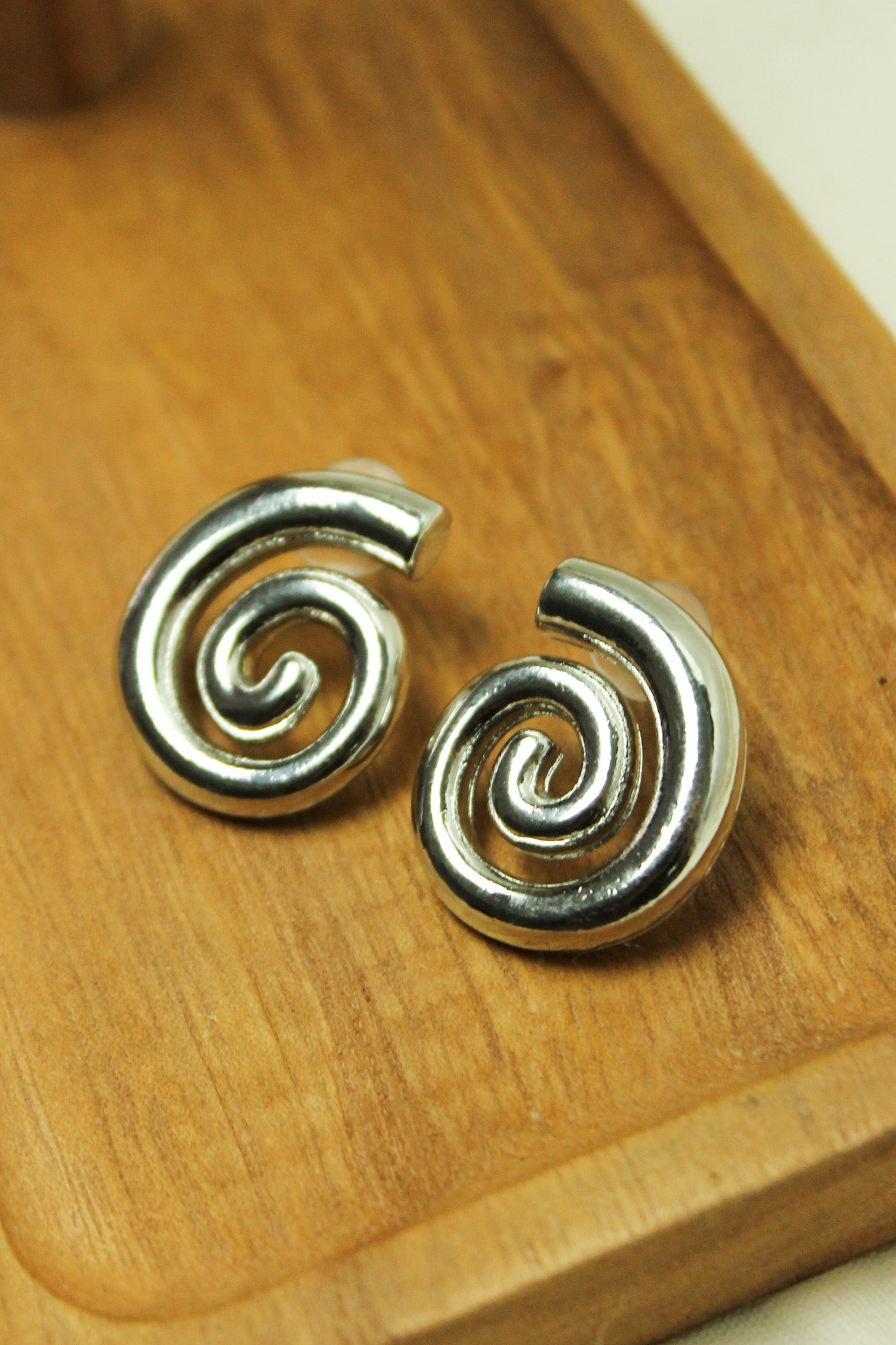 Brinco Espiral Slim - Prata