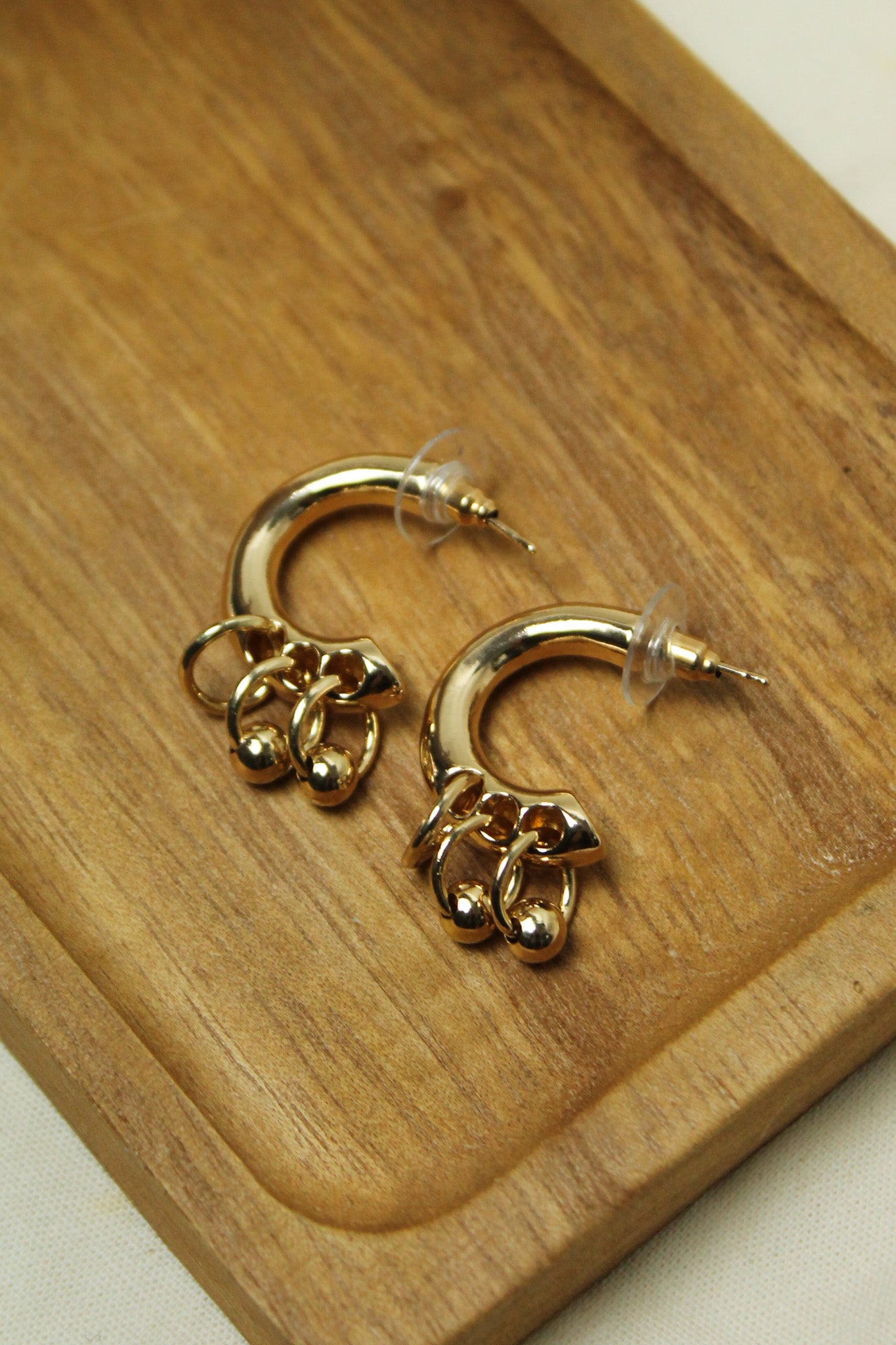 Brinco Argola Punk - Dourado