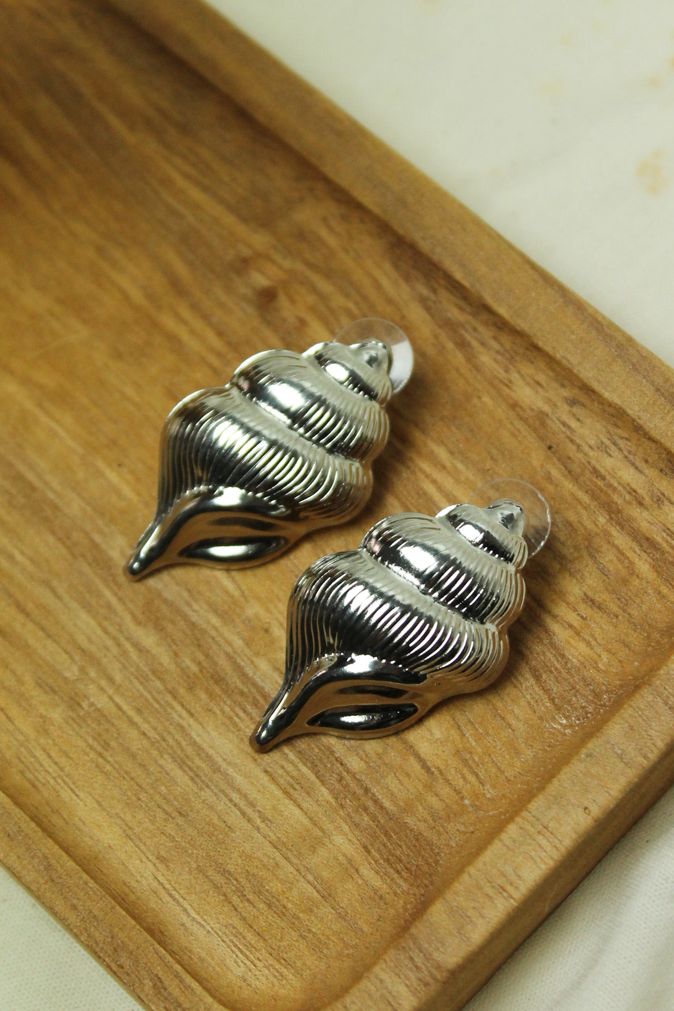 Brinco Concha Maxi - Prata