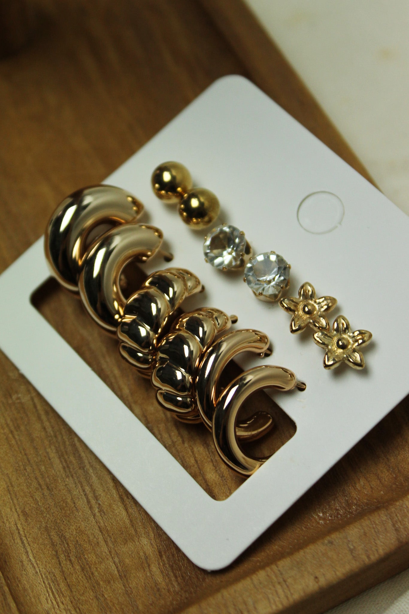 Kit 6 Brincos Daily - Dourado