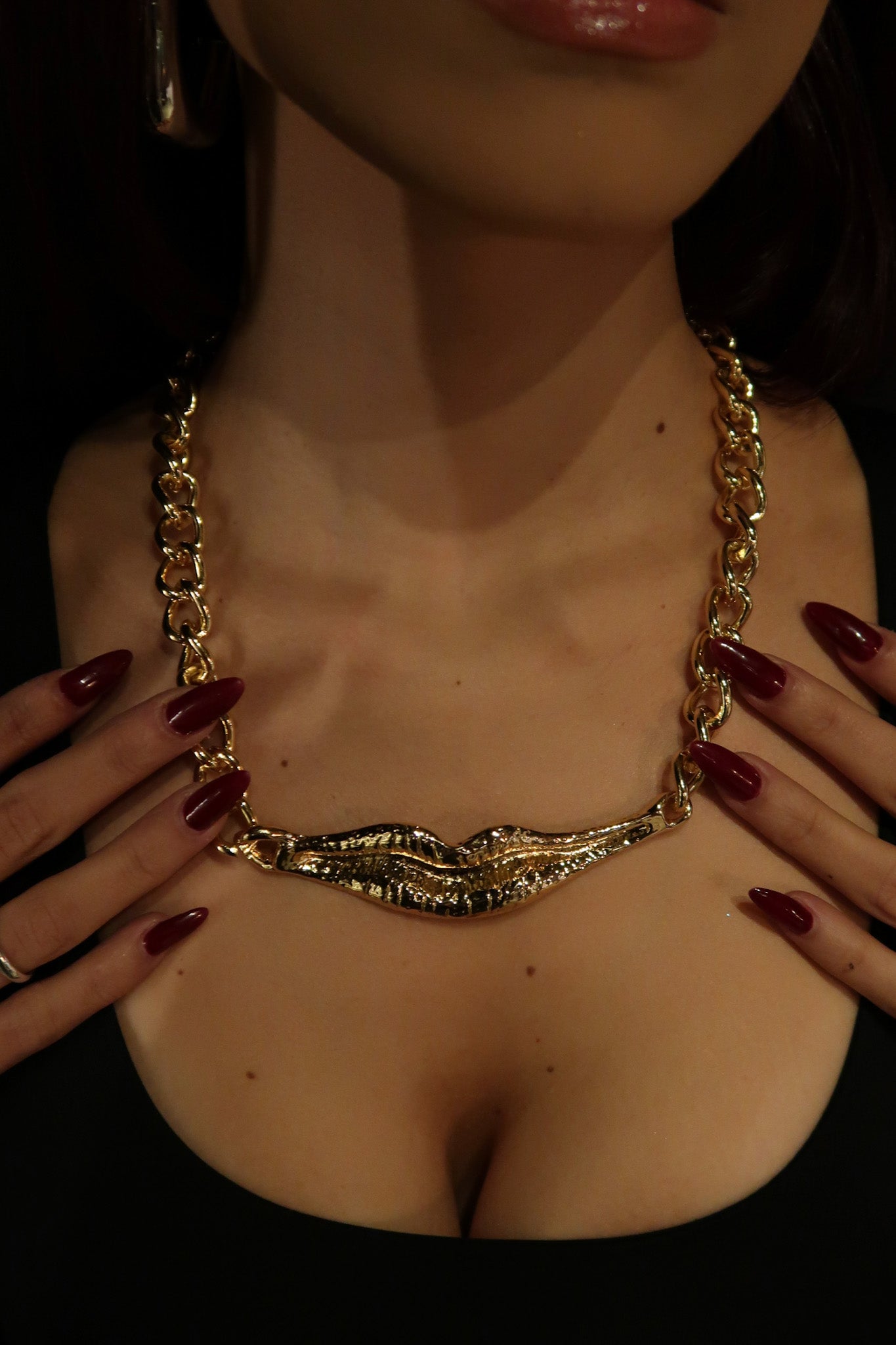 Colar  Lip Chain - Dourado