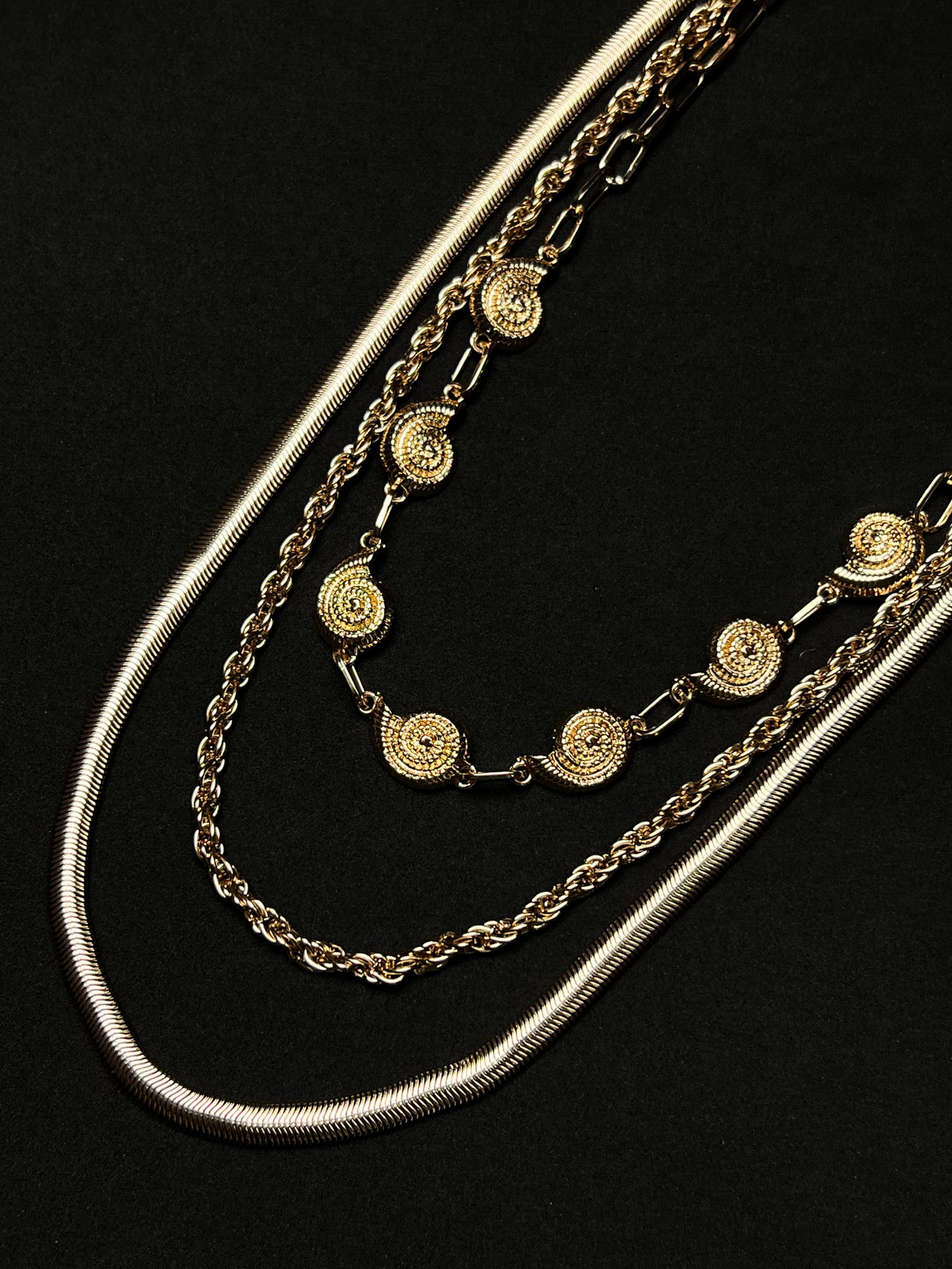 Colar Trio Summer - Dourado