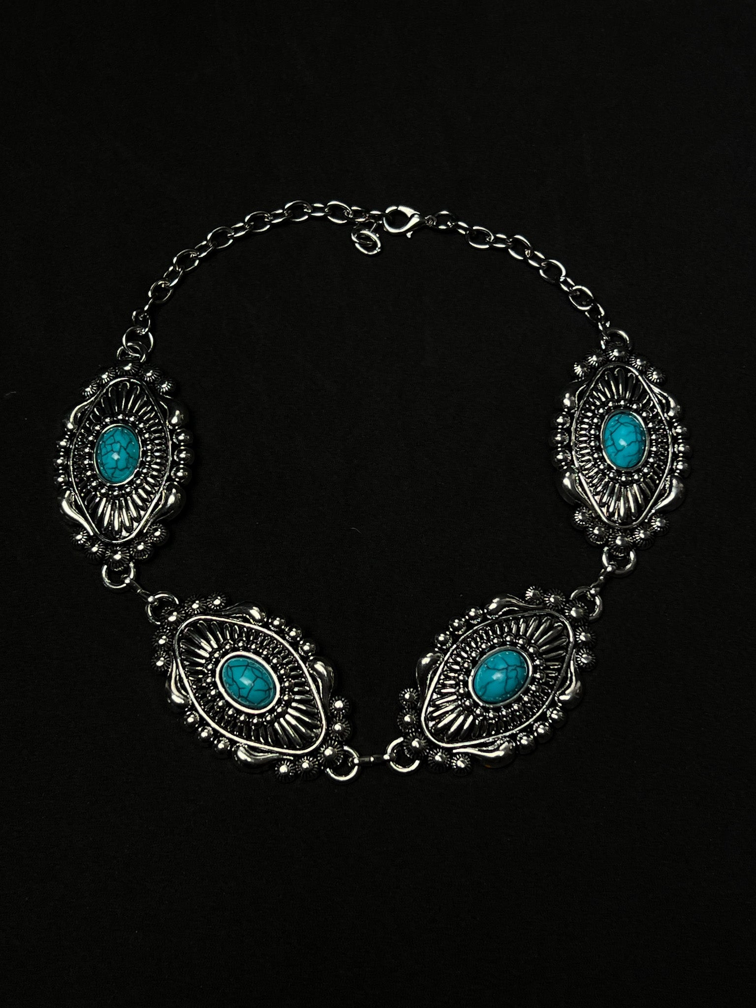 Colar Chocker Blue Stone - Prata