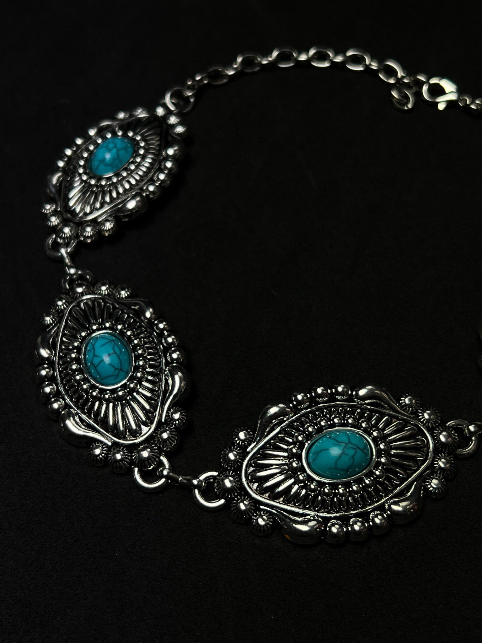Colar Chocker Blue Stone - Prata