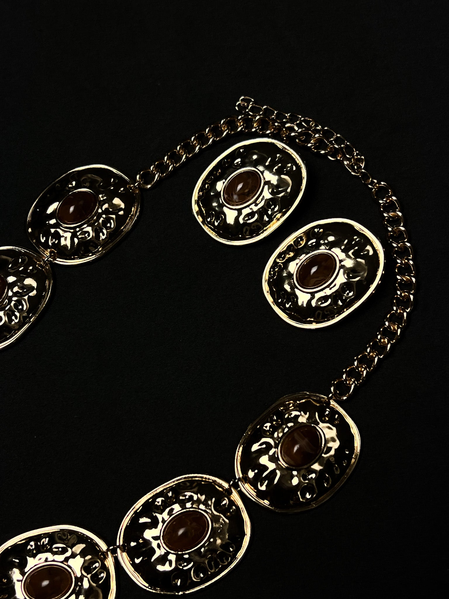 Conjunto Stones - Marrom/Dourado