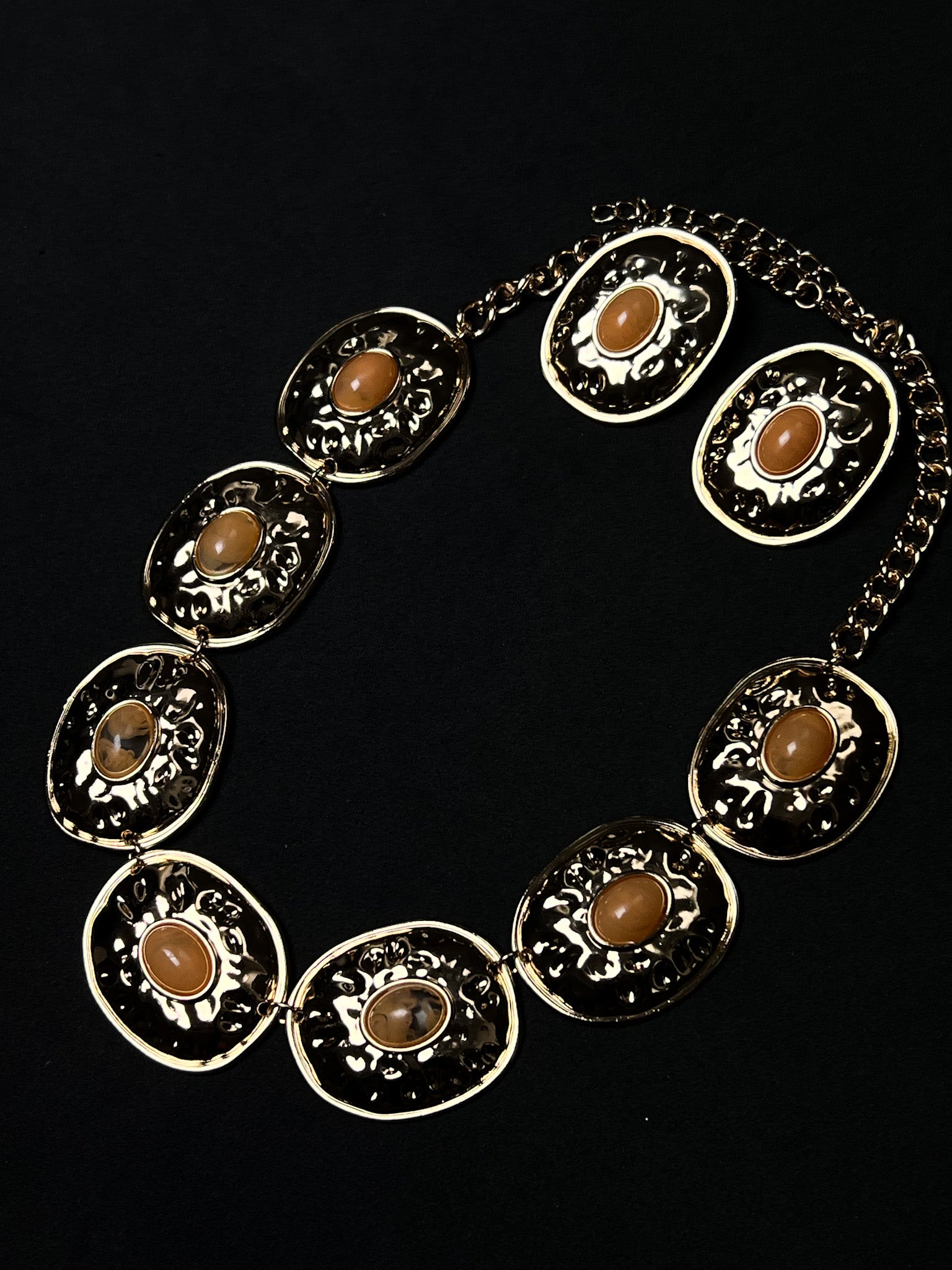 Conjunto Stones - Laranja/Dourado