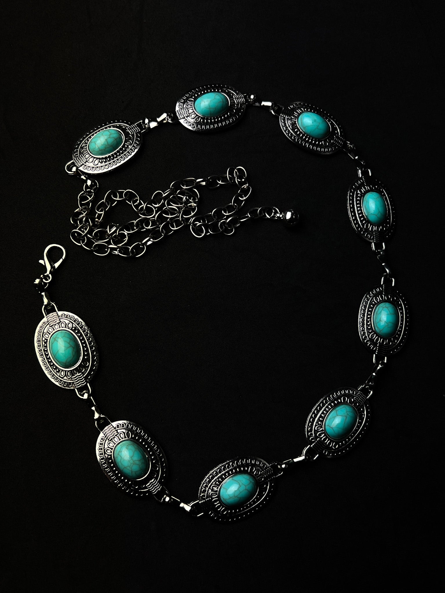 Bodychain Blue Stones - Prata