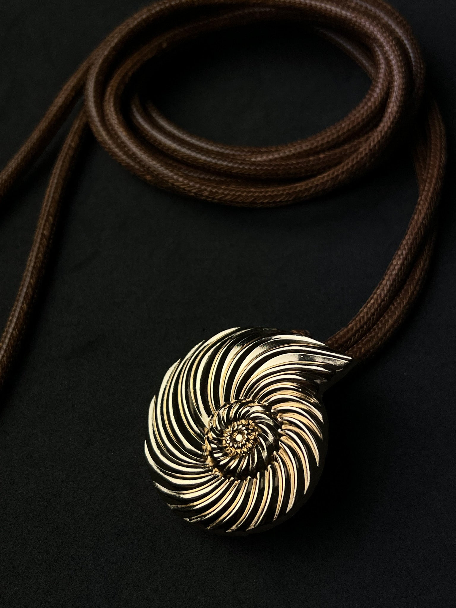 Bodychain/Cinto Corda - Marrom/Dourado