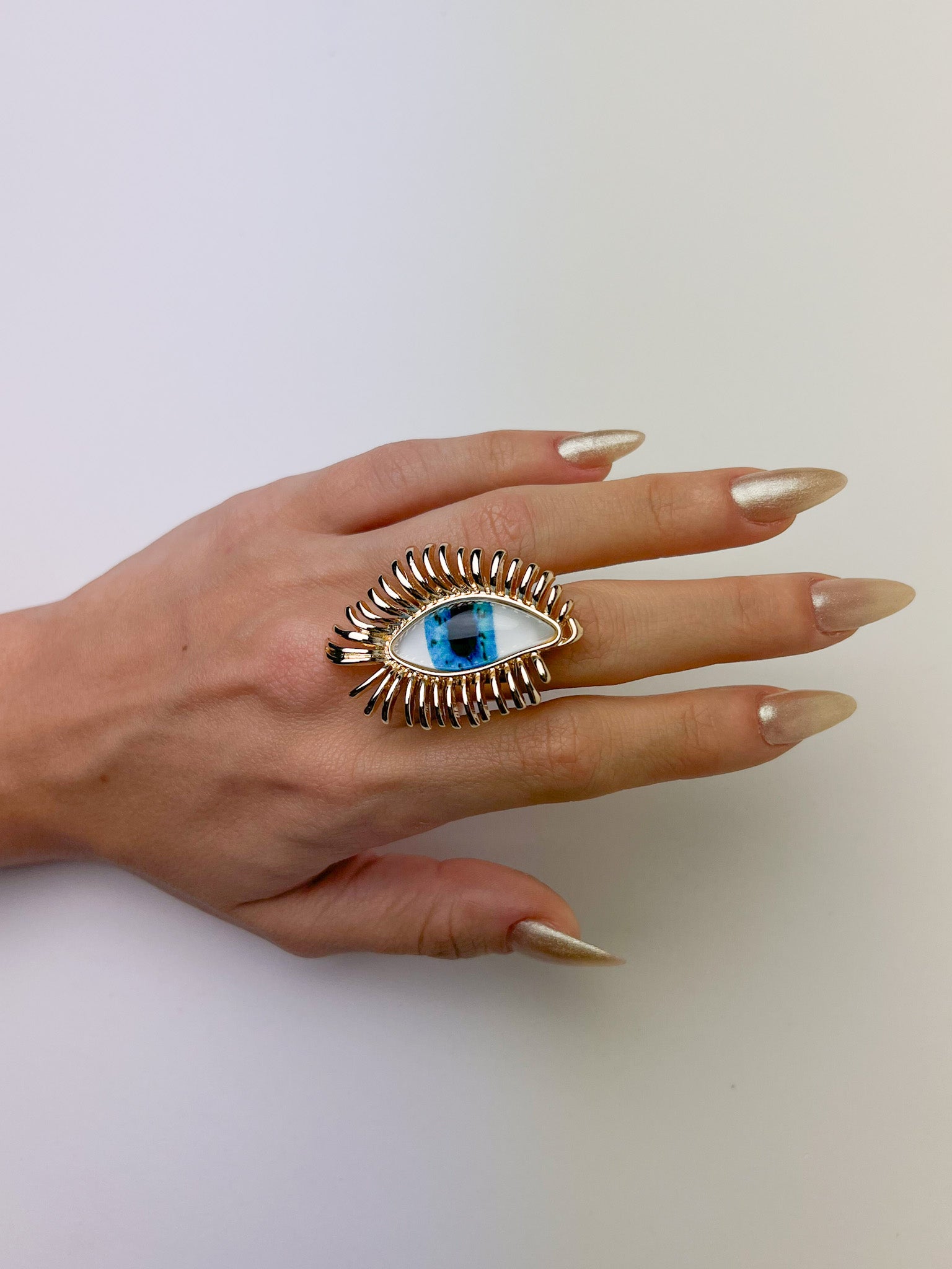 Anel Olho - Dourado Regulável