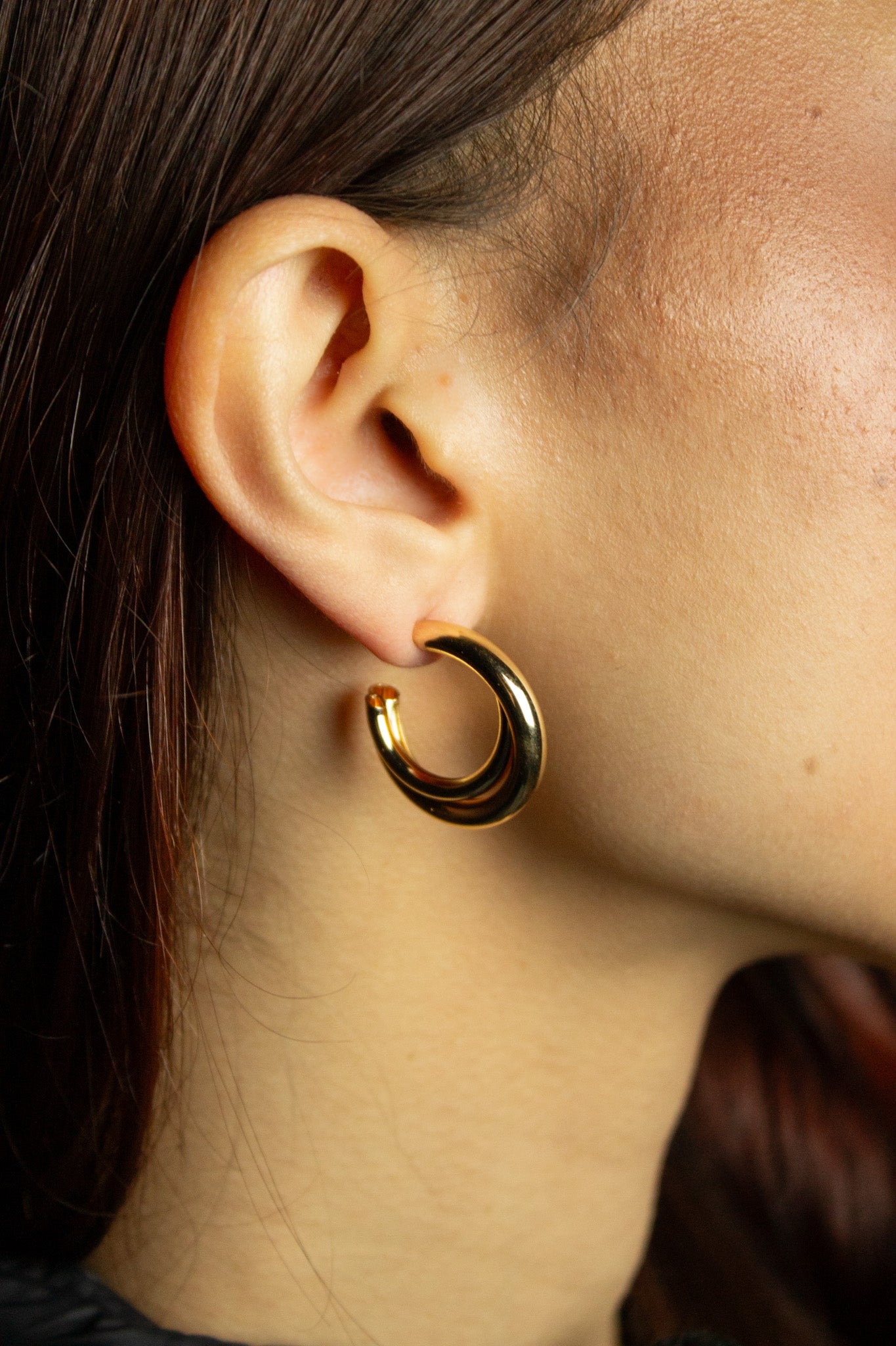 Brinco Argola Dupla  - Dourado
