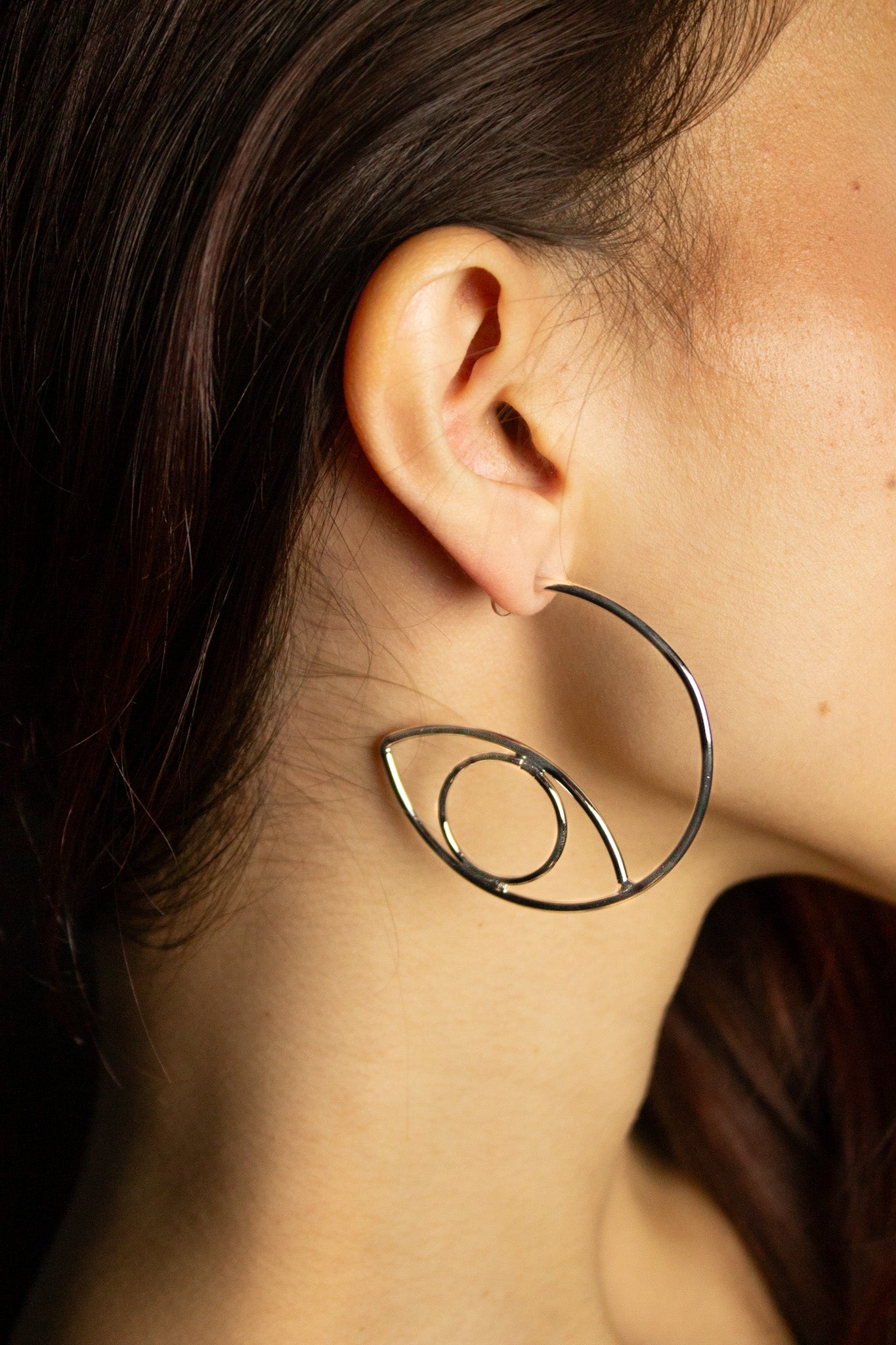 Brinco Argola Eye - Prata