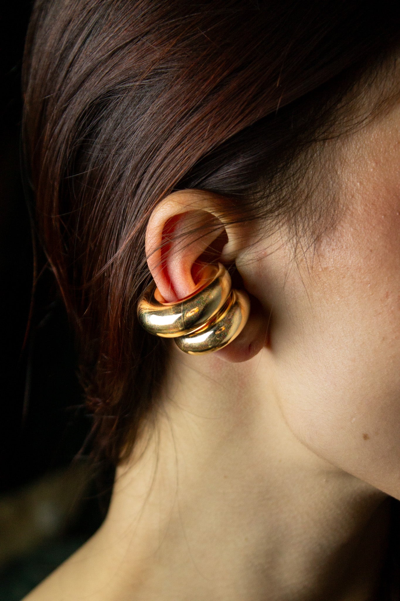 Piercing Fake Bold Dupla - Dourado
