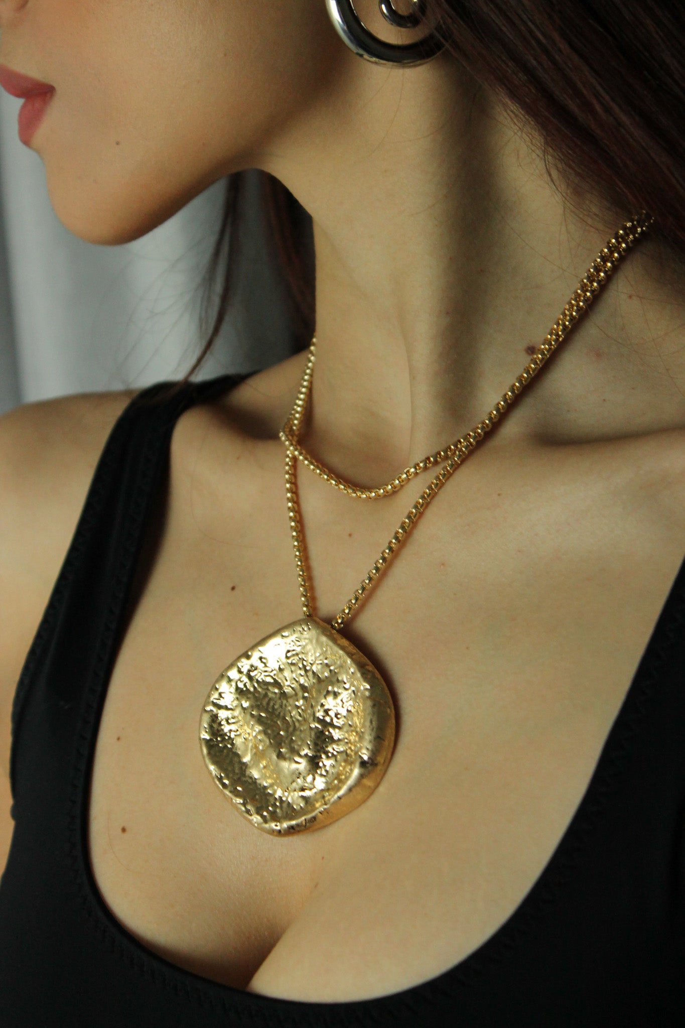 Colar Fossil - Dourado